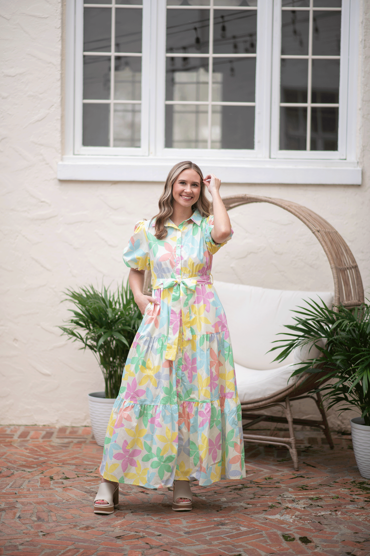 Pastel Floral Maxi Dress