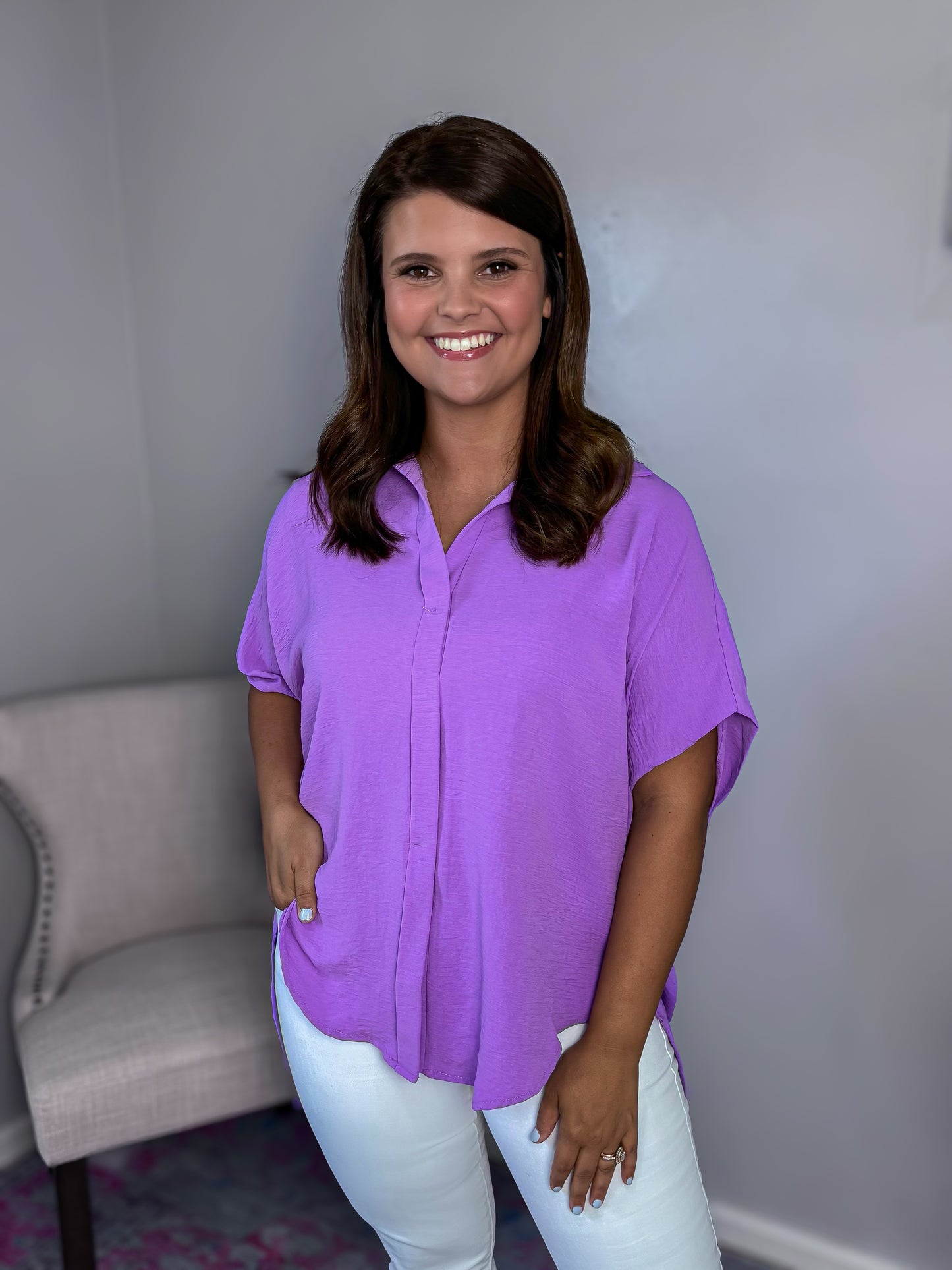 Down to Earth Button Down Top - REGULAR + CURVY