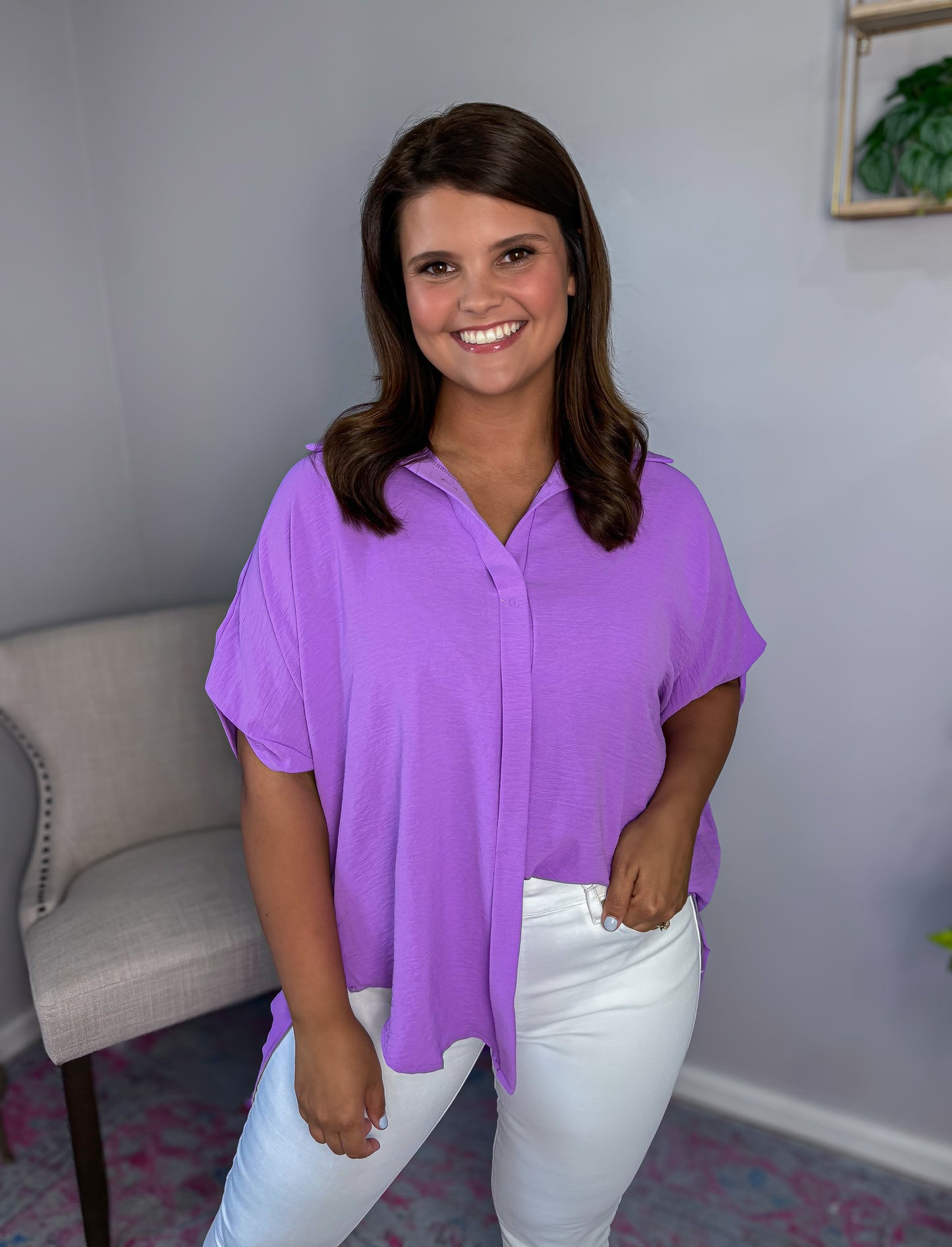 Down to Earth Button Down Top - REGULAR + CURVY