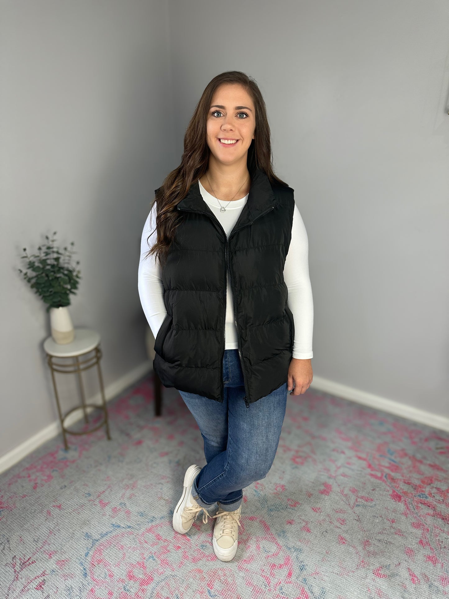 Into You Puffer Vest Plus Size