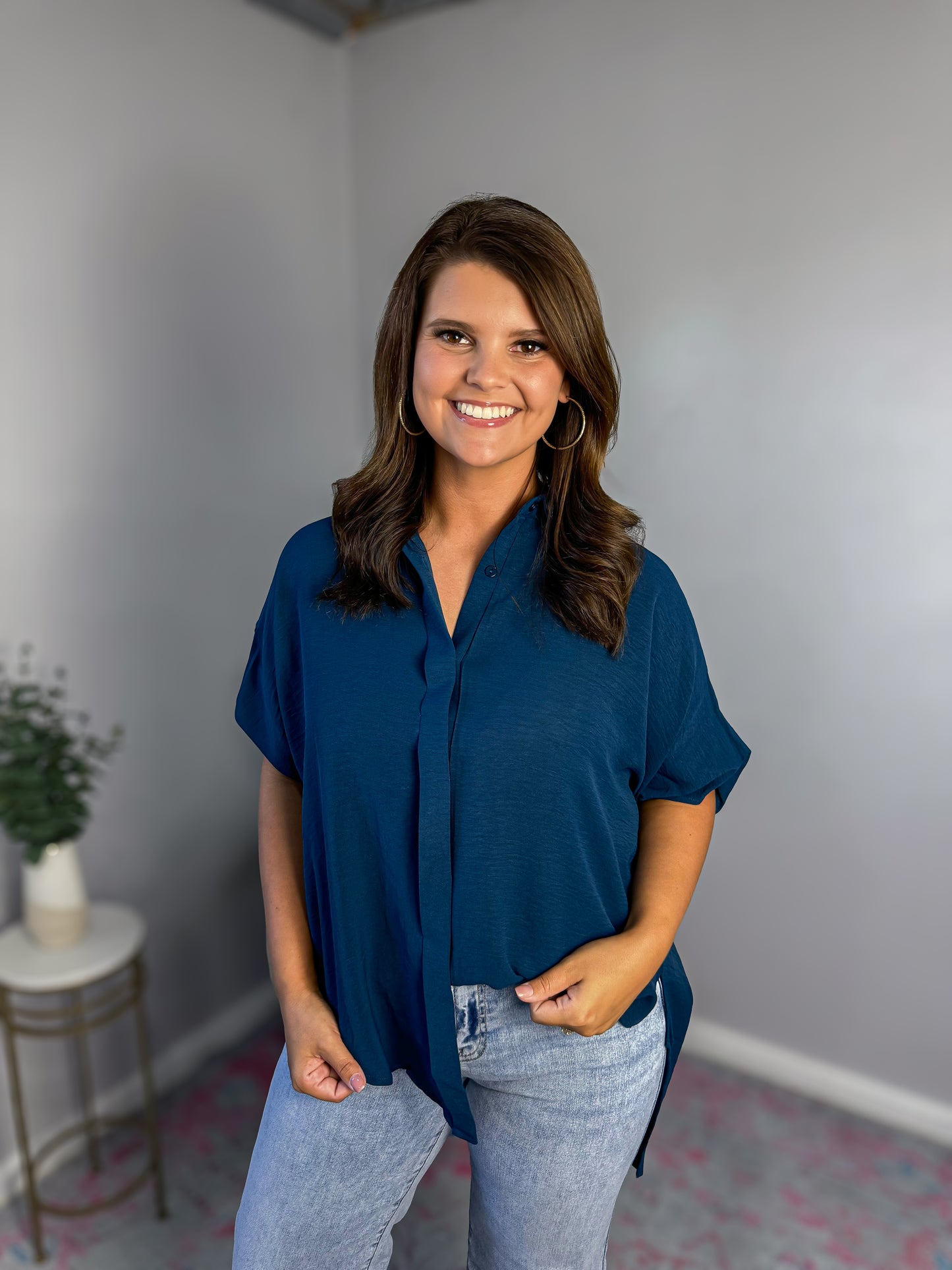 Down to Earth Button Down Top - REGULAR + CURVY