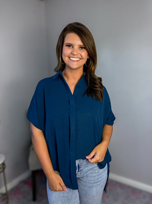 Down to Earth Button Down Top - REGULAR + CURVY