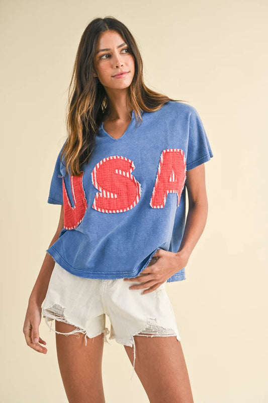 Mineral Washed USA Top