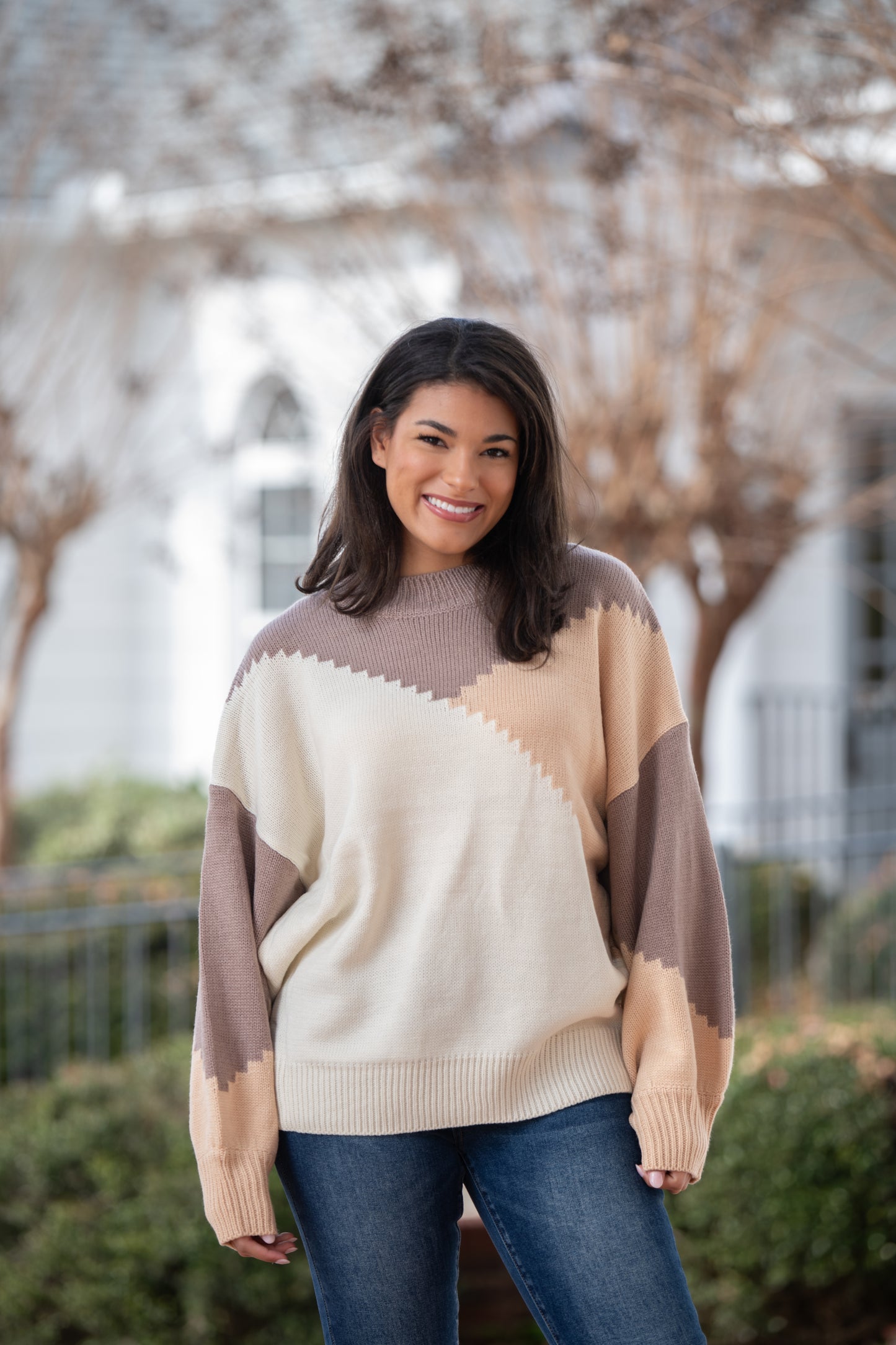 Emily Chunky Color Block Sweater