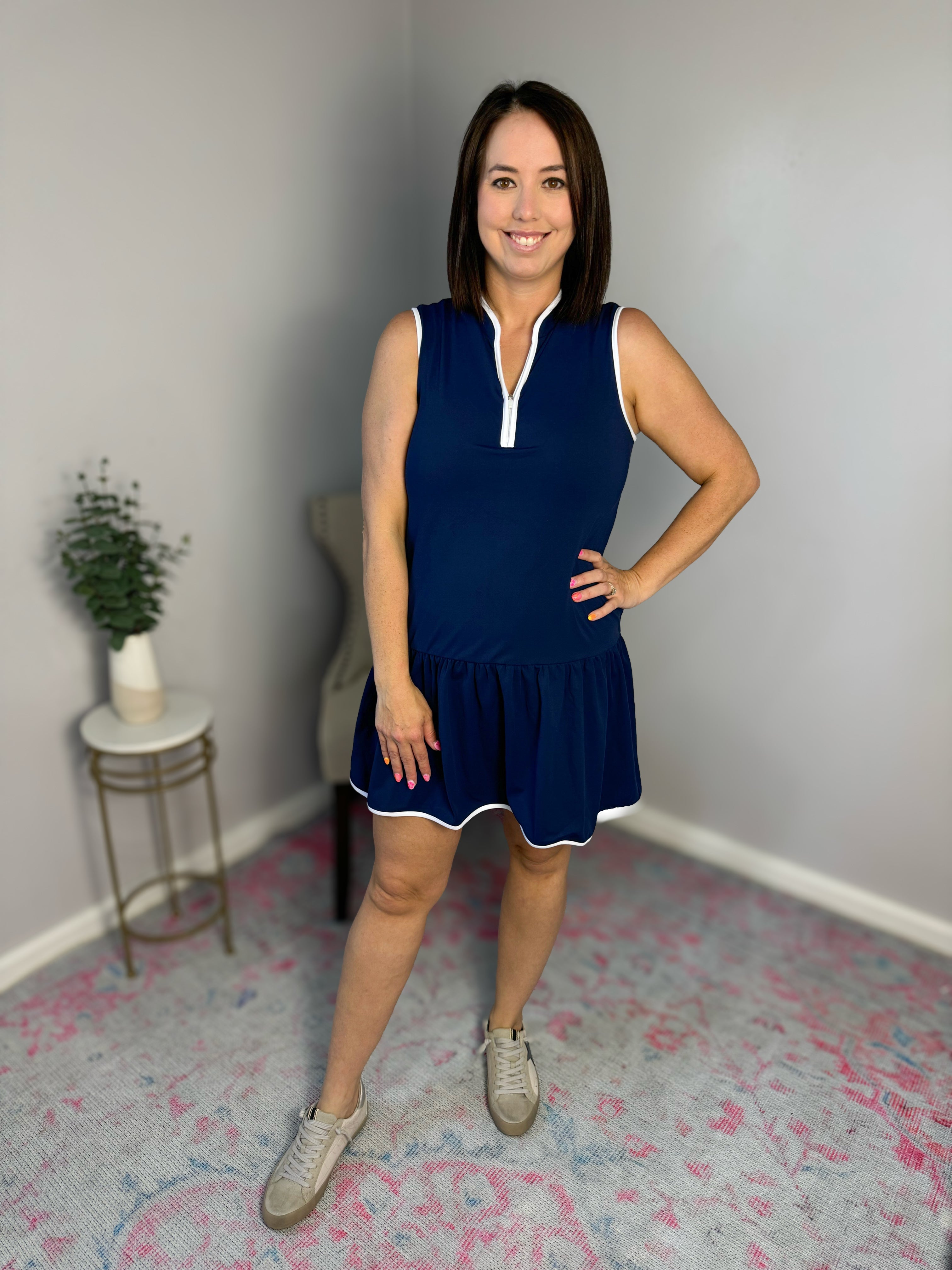 Navy orders romper dress